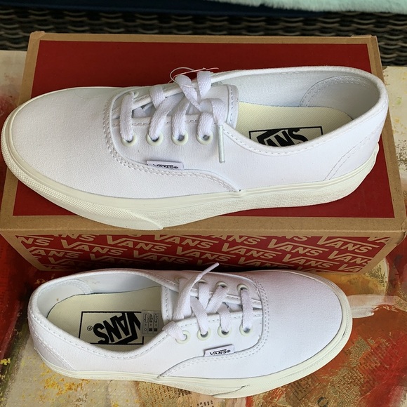 vans authentic broken white